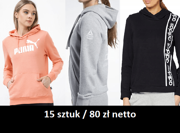 Bluza Adidas/Puma/Reebok 15 szt / 80 zł damska