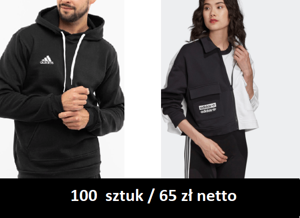 Bluza Adidas/Puma/Reebok 100 szt / 65 zł damsko-męskie