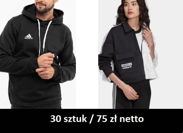 Bluza Adidas/Puma/Reebok 30 szt / 75 zł damsko-męskie