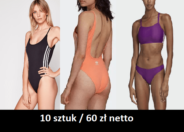 Kostium kąpielowy Adidas  10 szt/60 zł damskie