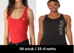 Koszulki na ramiączka Adidas/Reebok 50 szt/25 zł damskie