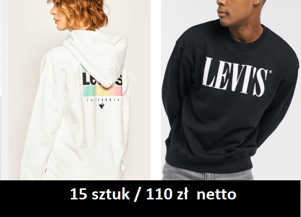 Bluza Levis 15 szt/110 zł damsko-męskie