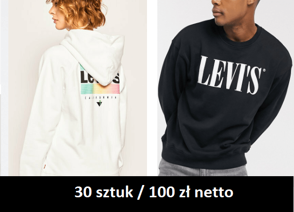 Bluzy Levis 30 szt/ 100 zł sztuka damsko-męskie