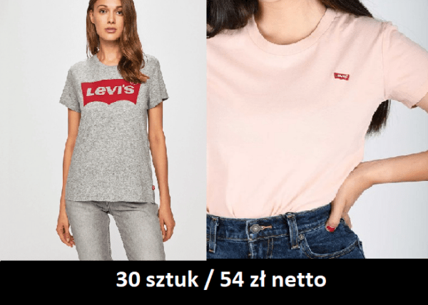 Koszulki Levis 30 szt/54 zł damskie