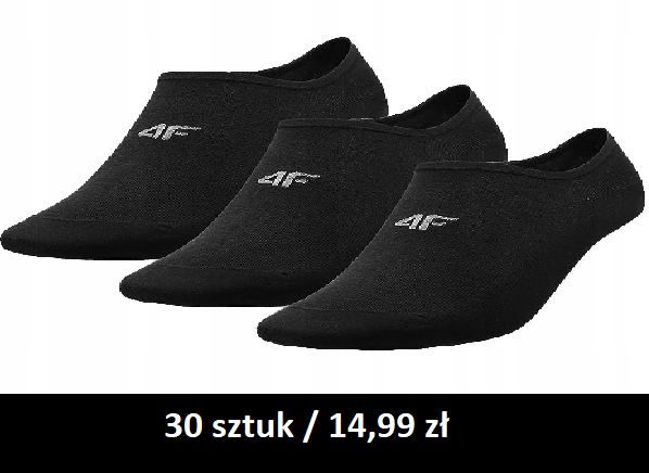 Skarpetki stopki 4F 3pack czarne 39-42/43-46 30 paczek/14,99 zł