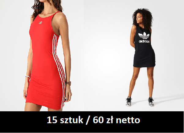 Sukienki na ramiączka Adidas/Reebok 15 szt/60 zł damskie