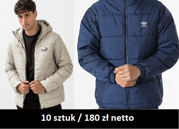 Kurtka męska Adidas Puma zimowa puchowa 10 szt / 180 zł netto