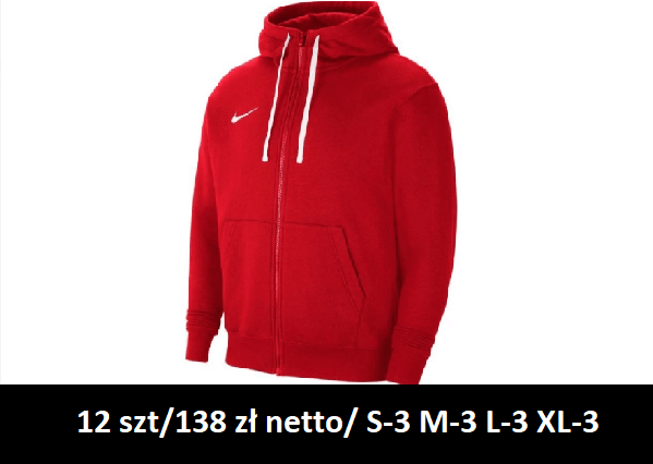 Ciepła Bluza Nike bawełniana rozpinana 12 szt / 138 zł Męska