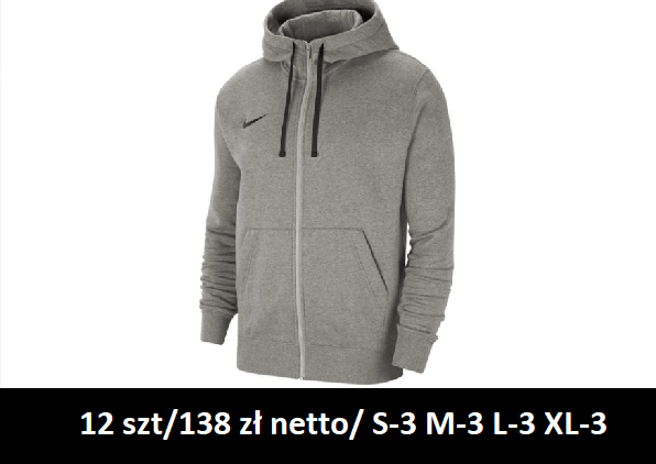 Ciepła Bluza Nike bawełniana rozpinana 12 szt / 138 zł Męska