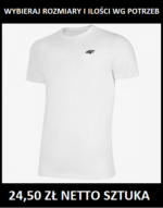 Koszulka 4F męska  bawełna 24,50 zł netto BIAŁA