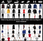 Pakiet odzieży sportowej Marki PREMIUM !!!  %%% WYPRZEDAŻ%%%    10KG-1500 zł netto   Adidas,Puma,Reebok,Nike,4F,Everlast,Levis (Kopia)