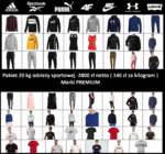 Pakiet odzieży sportowej Marki PREMIUM !!!  %%% WYPRZEDAŻ%%%    20KG-2800 zł netto   Adidas,Puma,Reebok,Nike,4F,Everlast,Levis (Kopia)