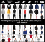 Pakiet odzieży sportowej Marki PREMIUM !!!  %%% WYPRZEDAŻ%%%    5KG-800 zł netto   Adidas,Puma,Reebok,Nike,4F,Everlast,Levis